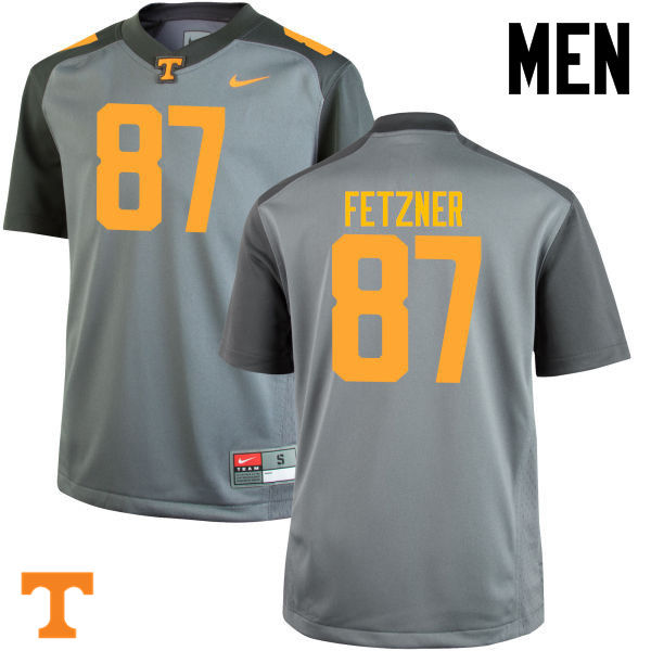 Men #87 Logan Fetzner Tennessee Volunteers College Football Jerseys-Gray - Click Image to Close